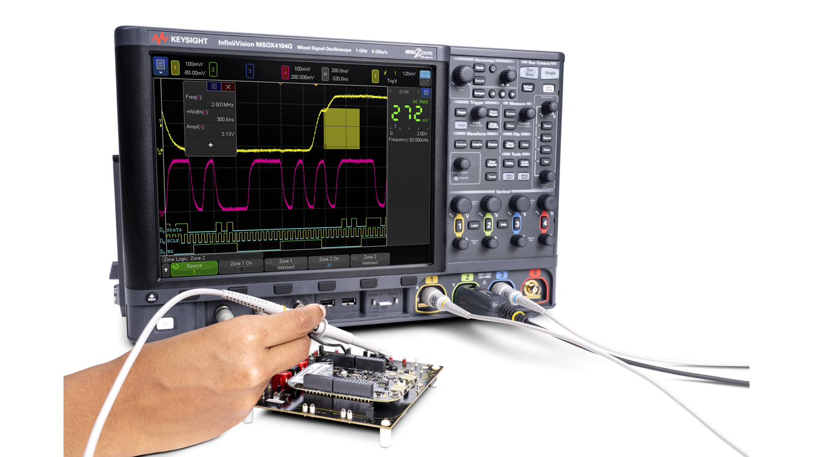 InfiniiVision_4000G_Oscilloscope_ProbingDUTFront