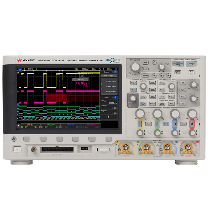 DSOX3014T 示波器：100 MHz，4 个模拟通道