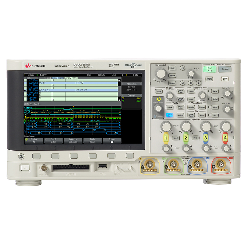 DSOX3034A 示波器：350 MHz，4 通道