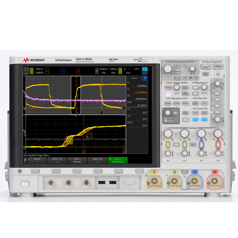 DSOX4054A 示波器：500 MHz，4 个模拟通道