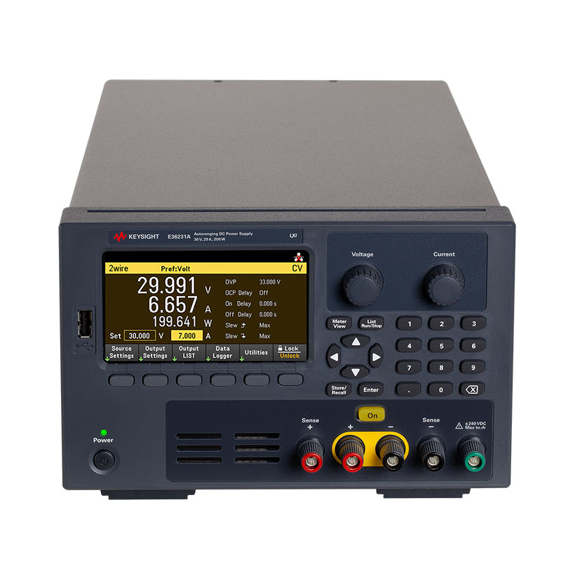E36231A 200 W 自动量程电源,30 V,20 A