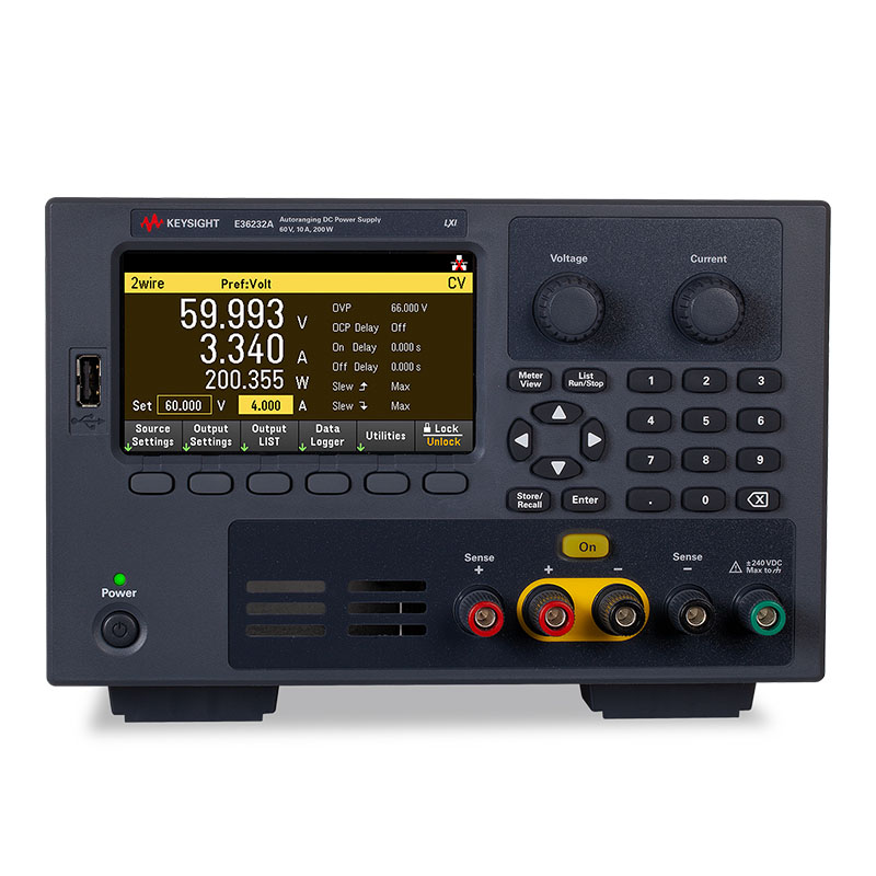E36232A 200 W 自动量程电源，60 V，10 A
