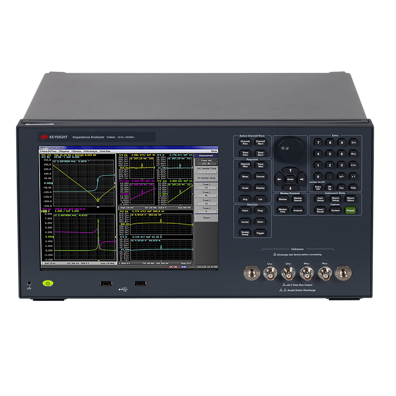 E4990A 阻抗分析仪，20 Hz 至 10/20/30/50/120 MHz