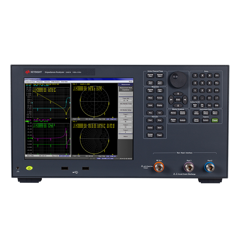 E4991B 阻抗分析仪，1 MHz 至 500 MHz/1 GHz/3 GHz
