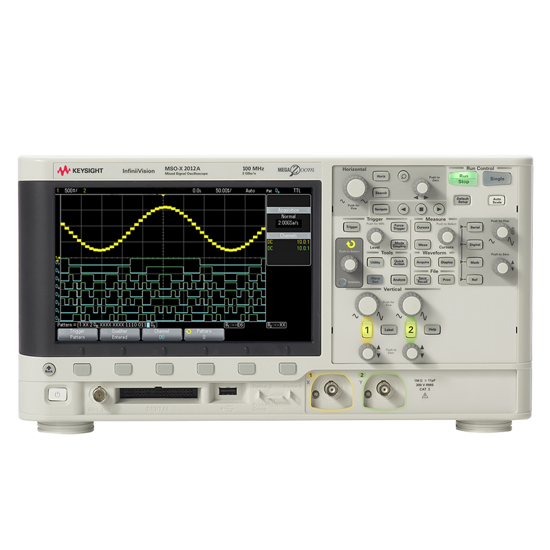 MSOX2012A 混合信号示波器：100 MHz，2 个模拟通道...