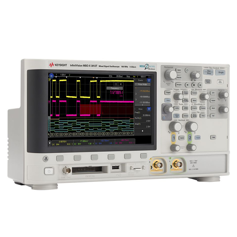 MSOX3012T 混合信号示波器:100 MHz,2 个模拟通道和 16 个数字通道