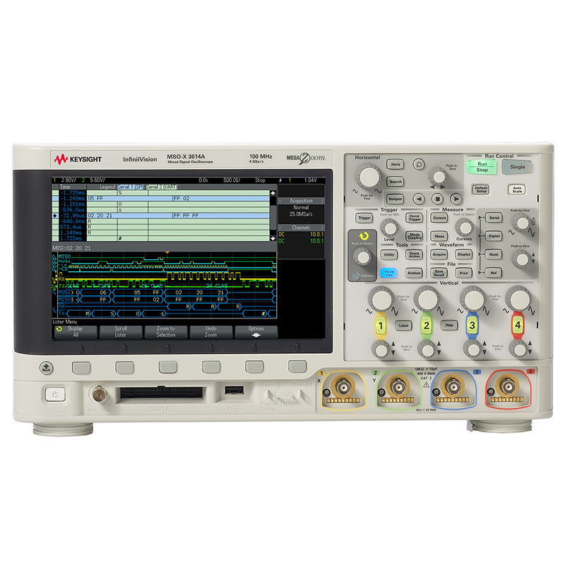 MSOX3014A 混合信号示波器：100 MHz，4 个模拟通道...