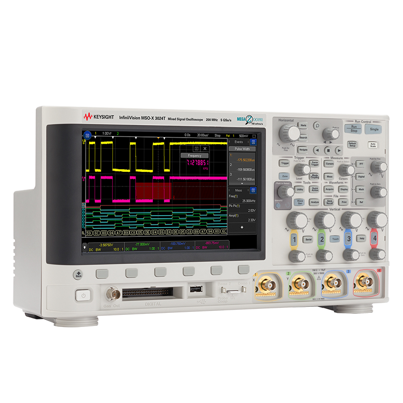 MSOX3024T 混合信号示波器:200 MHz,4 个模拟通道和 16 个数字通道