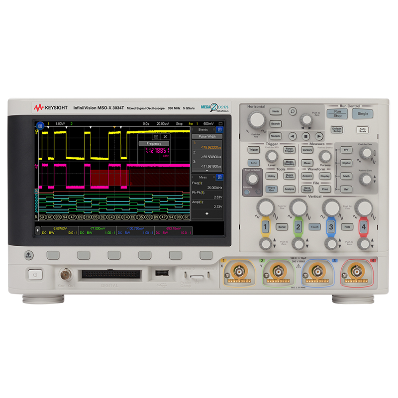MSOX3034T 混合信号示波器：350 MHz，4 个模拟通道...