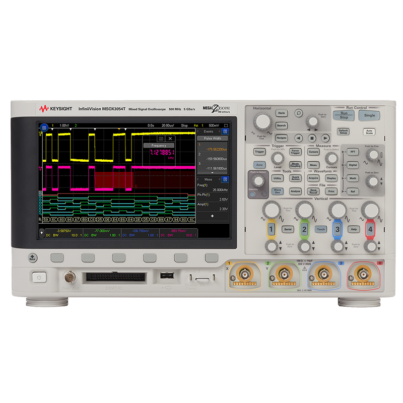 MSOX3054T 混合信号示波器：500 MHz，4 个模拟通道...