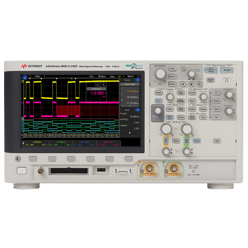 MSOX3102T 混合信号示波器：1 GHz，2 个模拟通道和...