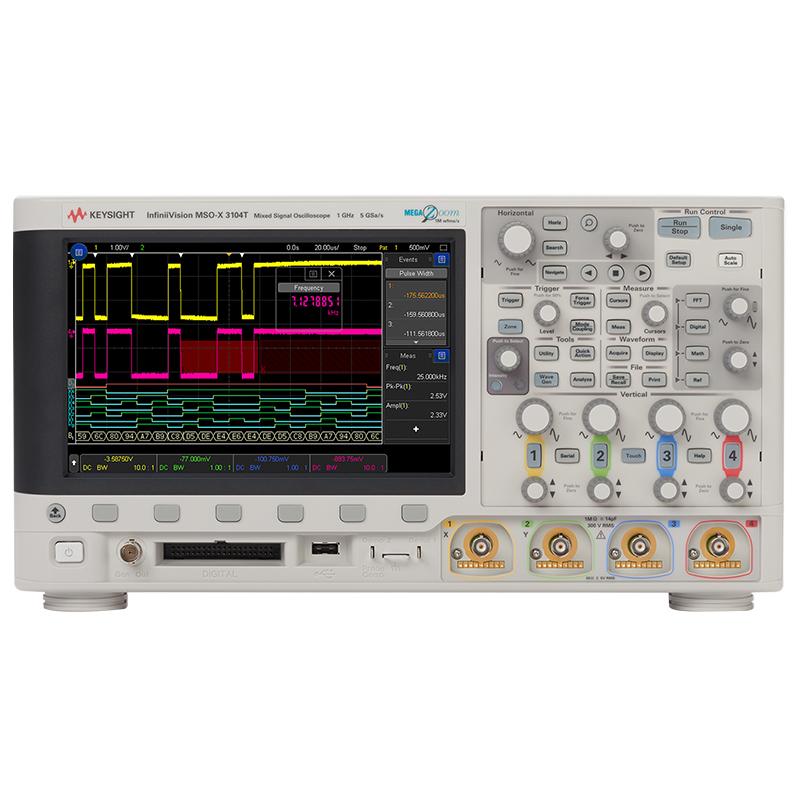 MSOX3104T 混合信号示波器：1 GHz，4 个模拟通道和...