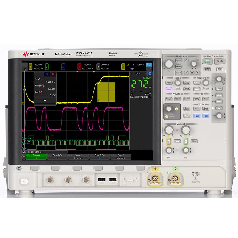 MSOX4032A 混合信号示波器：350 MHz，2 个模拟通道...