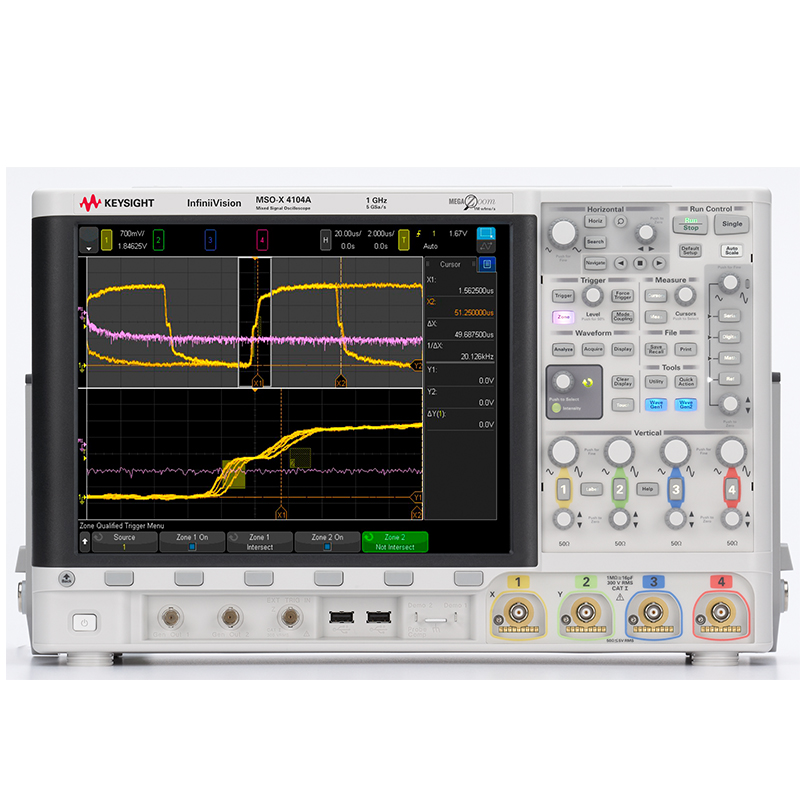 MSOX4104A 混合信号示波器：1 GHz，4 个模拟通道和...