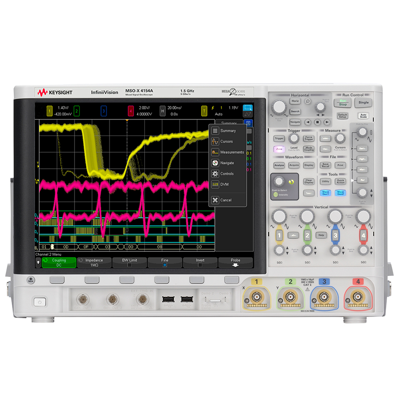 MSOX4154A 混合信号示波器：1.5 GHz，4 个模拟通道...