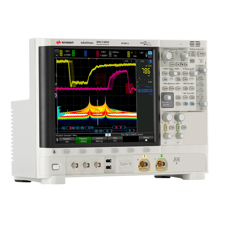 MSOX6002A 混合信号示波器:1 GHz 至 6 GHz,2 个模拟通道和 16 个数字通道